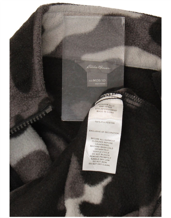 Jaqueta de lã para meninos Eddie Bauer 10-11 anos médio preto camuflado