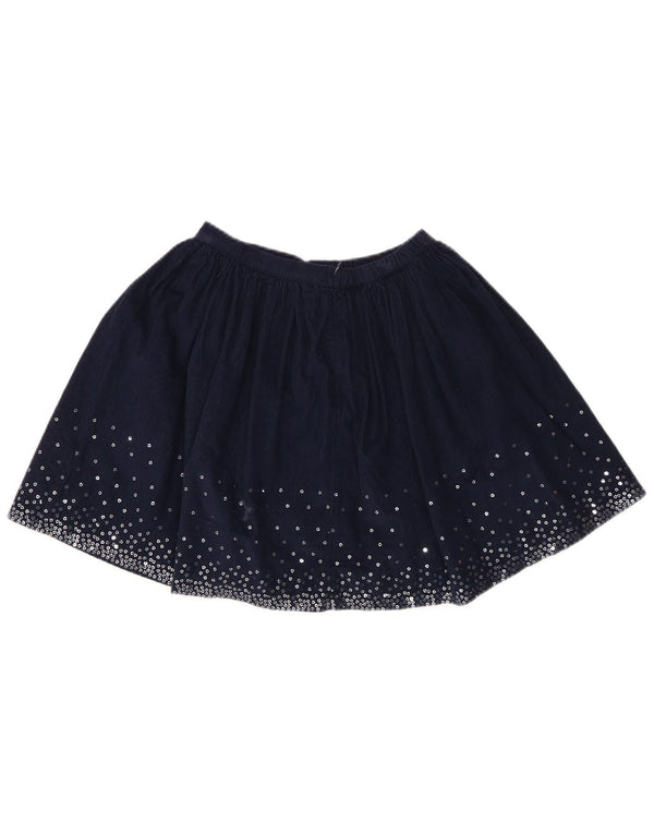Saia de veludo cotelê John Lewis para meninas 8-9 anos W22 algodão azul marinho