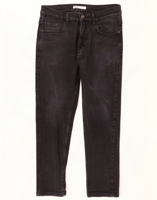 Zara Mens Slim Jeans EU 42 Grande W32 L28 Algodão Preto