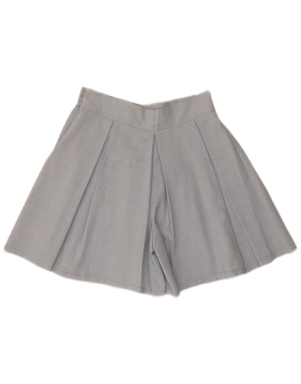 Shorts feminino vintage cintura alta perna larga casual IT 46 W28 azul clássico