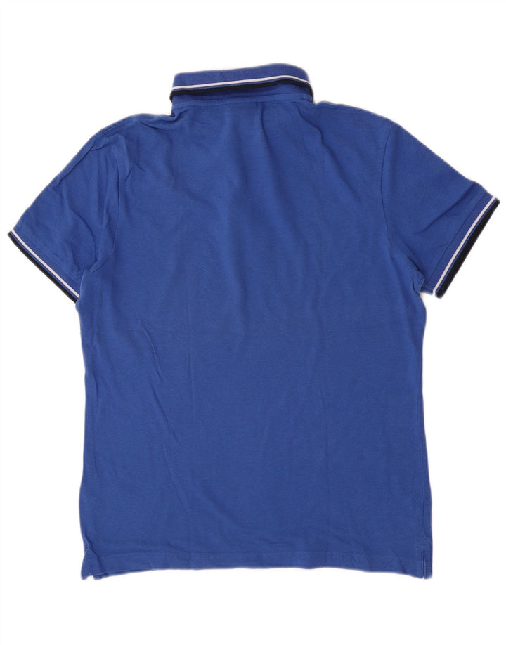 Camisa polo masculina Diadora algodão azul médio