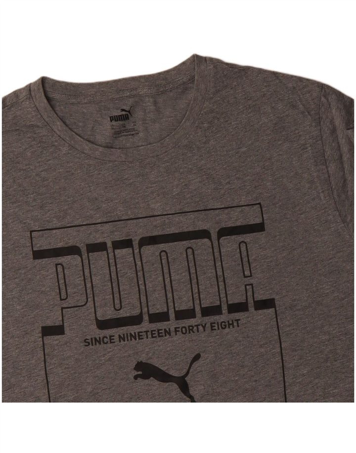 Camiseta gráfica masculina PUMA Top XL algodão cinza