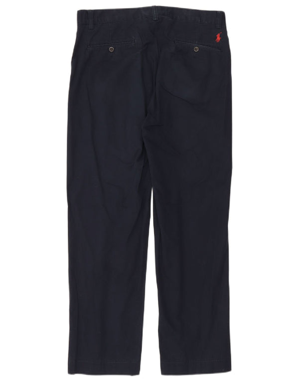 Calça masculina Polo Ralph Lauren Smith Pant Chino W33 L30 Azul Marinho Algodão