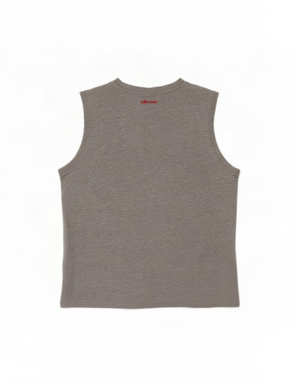 Ellesse Womens Graphic Vest Top UK 18 XL Cinza Algodão