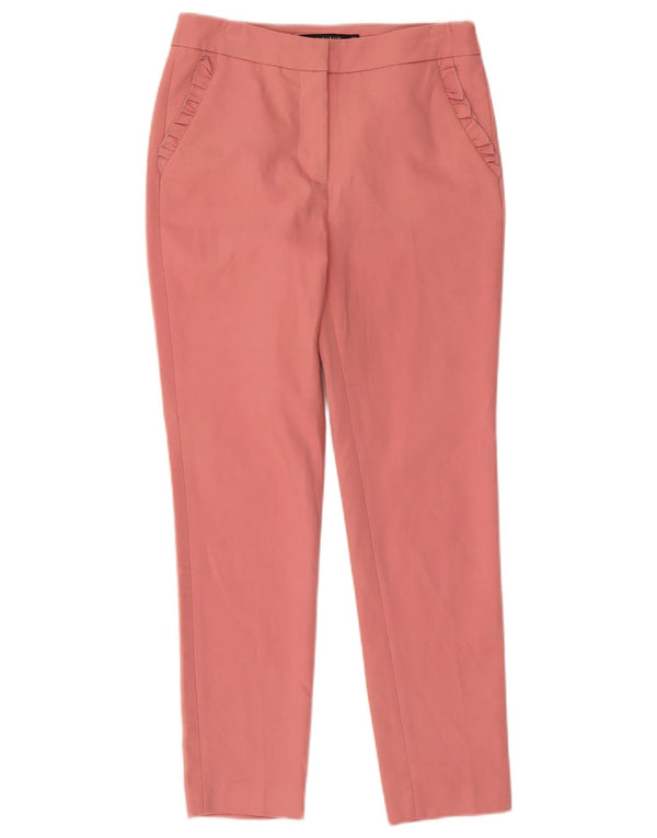 Zara Calça Chino Feminina Slim Pequena W26 L26 Algodão Rosa