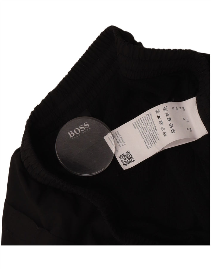 Shorts de natação masculino Hugo Boss poliéster preto médio