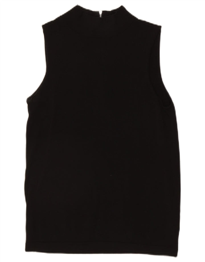 Colete feminino Reiss UK 14 grande viscose preta