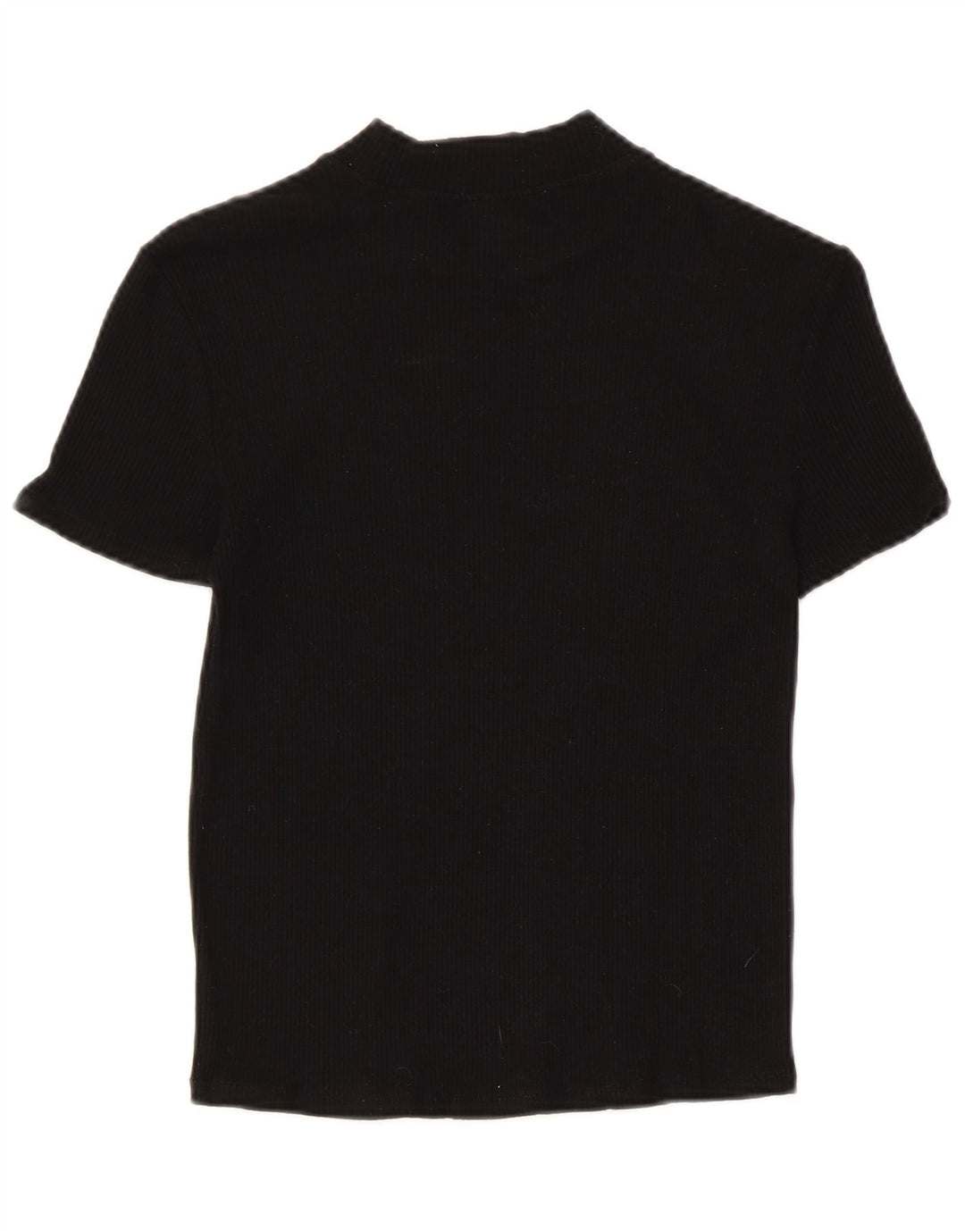 ZARA Top curto feminino UK 12 médio preto