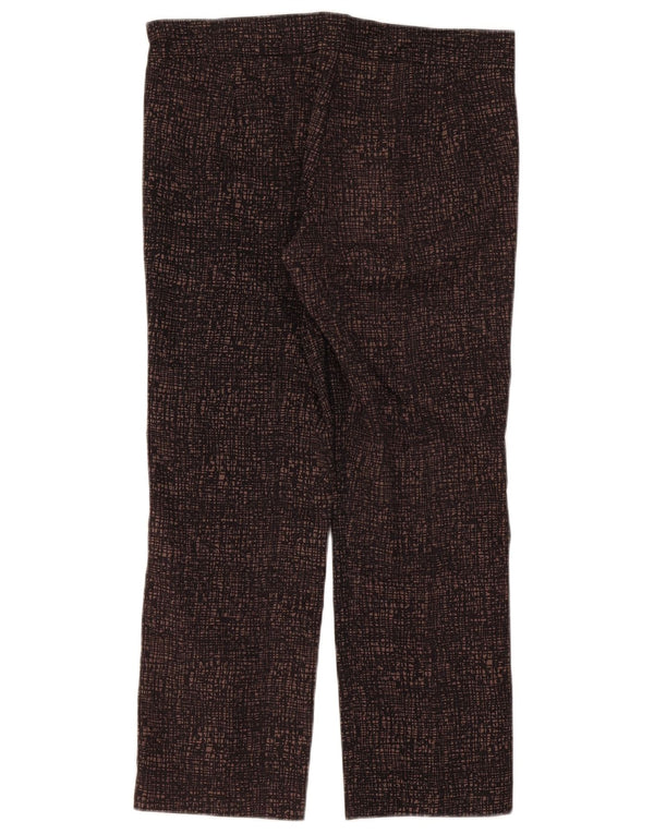 Calça cortada feminina French Connection UK 10 pequena W32 L26 marrom manchada
