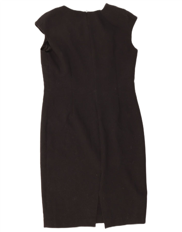 Vestido bainha feminino Zara UK 18 XL preto poliéster