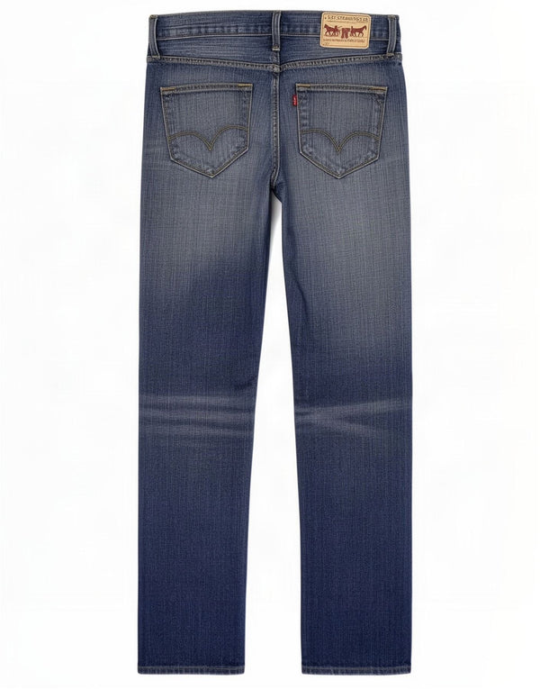 Calça jeans reta masculina Levi's W33 L32 azul algodão
