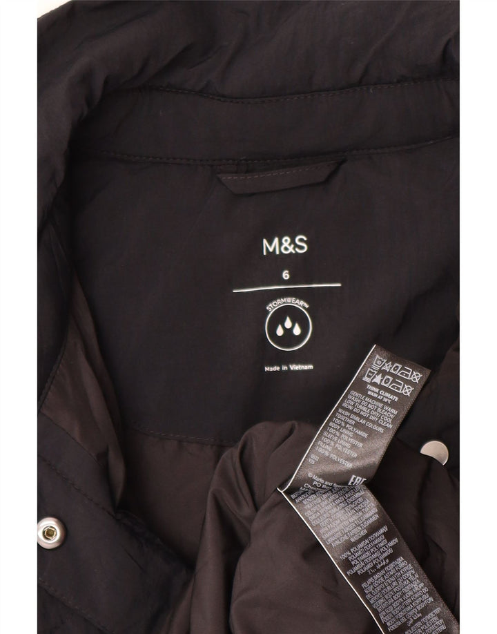 Casaco feminino acolchoado grande Marks & Spencer Reino Unido 6 XS preto