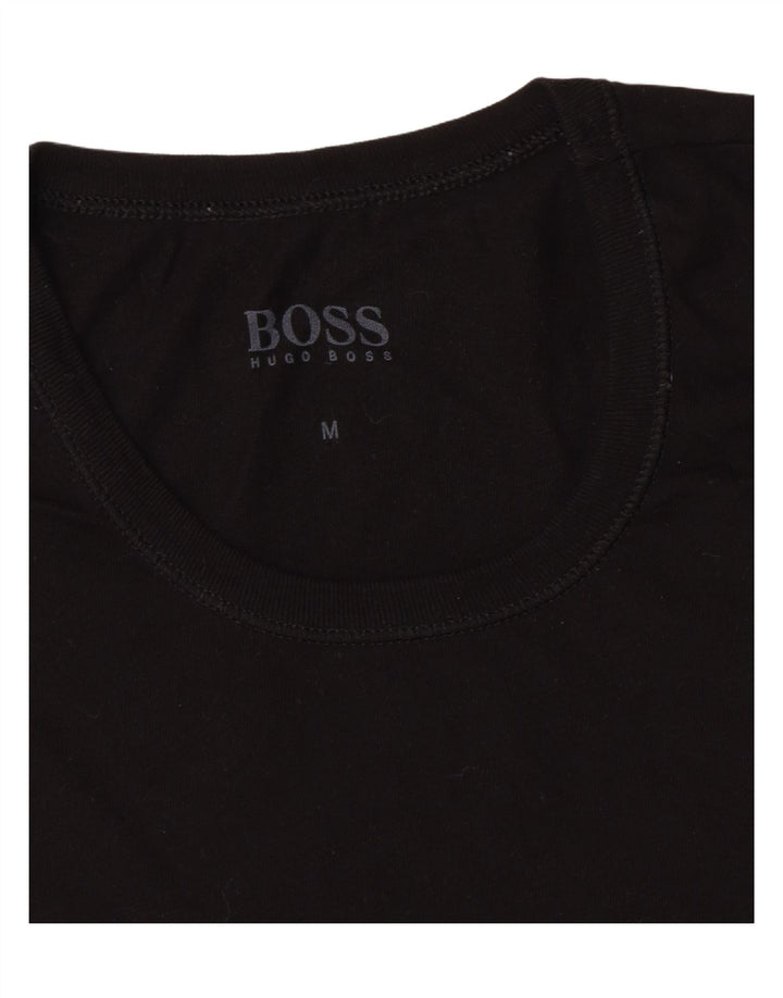 Camiseta masculina Hugo Boss Top médio preto