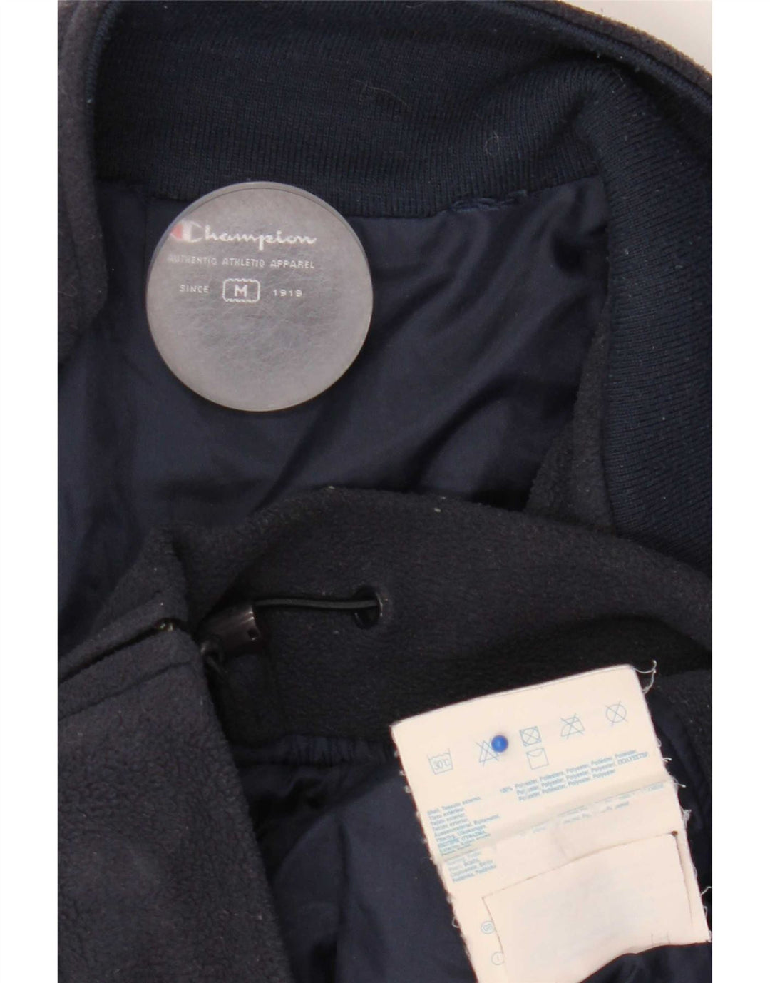 Jaqueta masculina de lã Champion UK 38 poliéster azul marinho médio