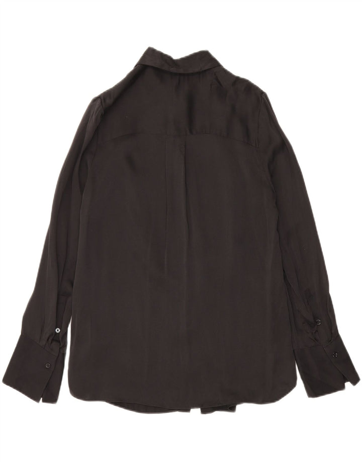 Camisa formal feminina Autograph UK 6 XS seda preta