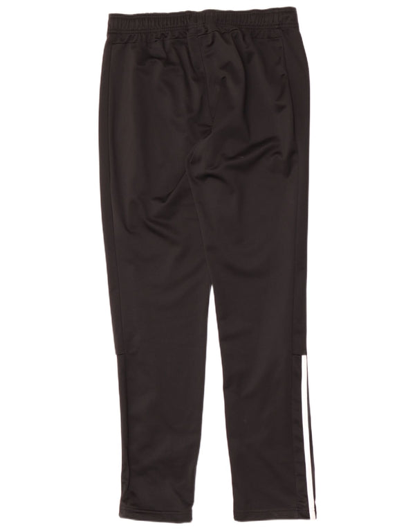 Calças de treino masculinas Adidas UK 42/44 grandes esportivas pretas de poliéster