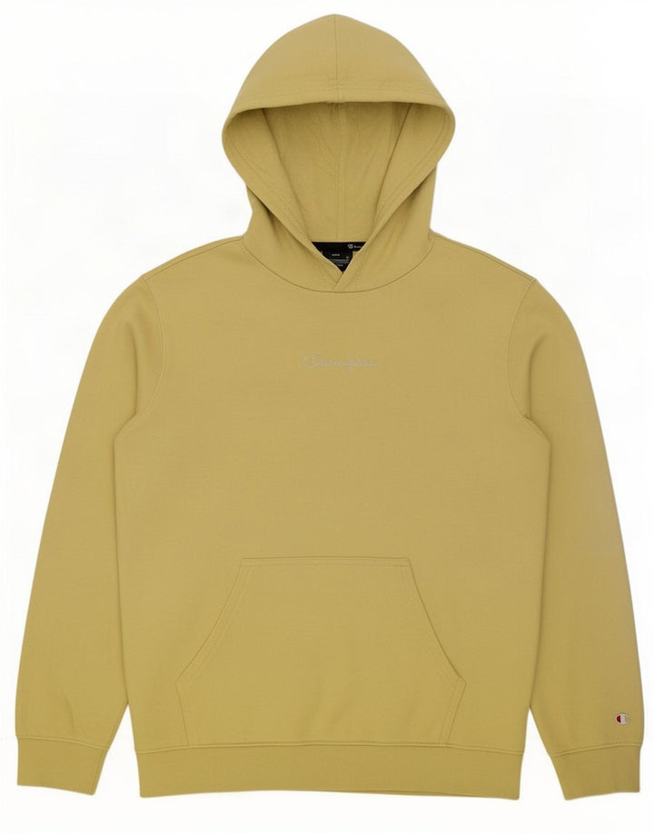 Jumper masculino com capuz Champion grande algodão amarelo