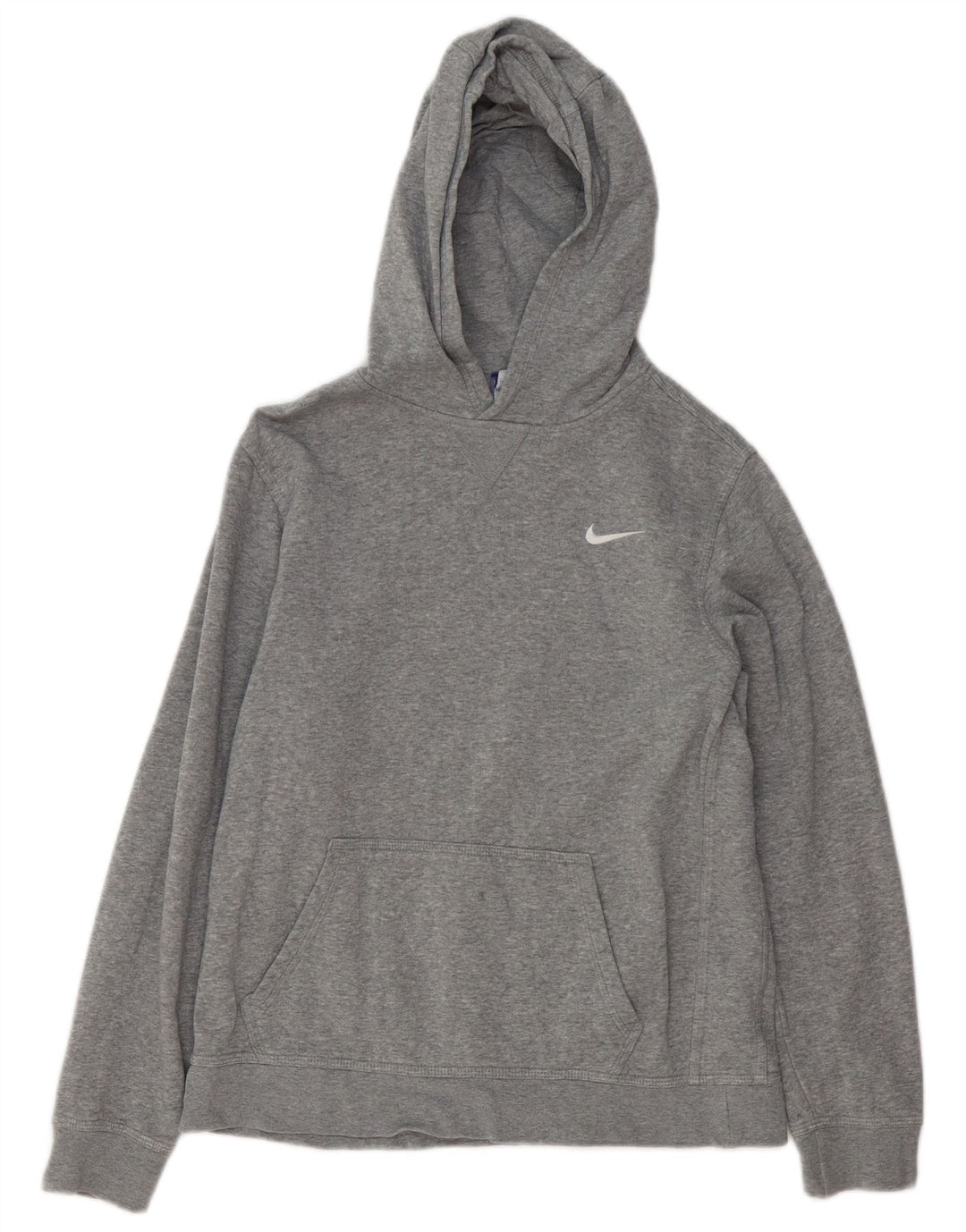 NIKE Meninos Hoodie Jumper 13-14 Anos XL Cinza Algodão