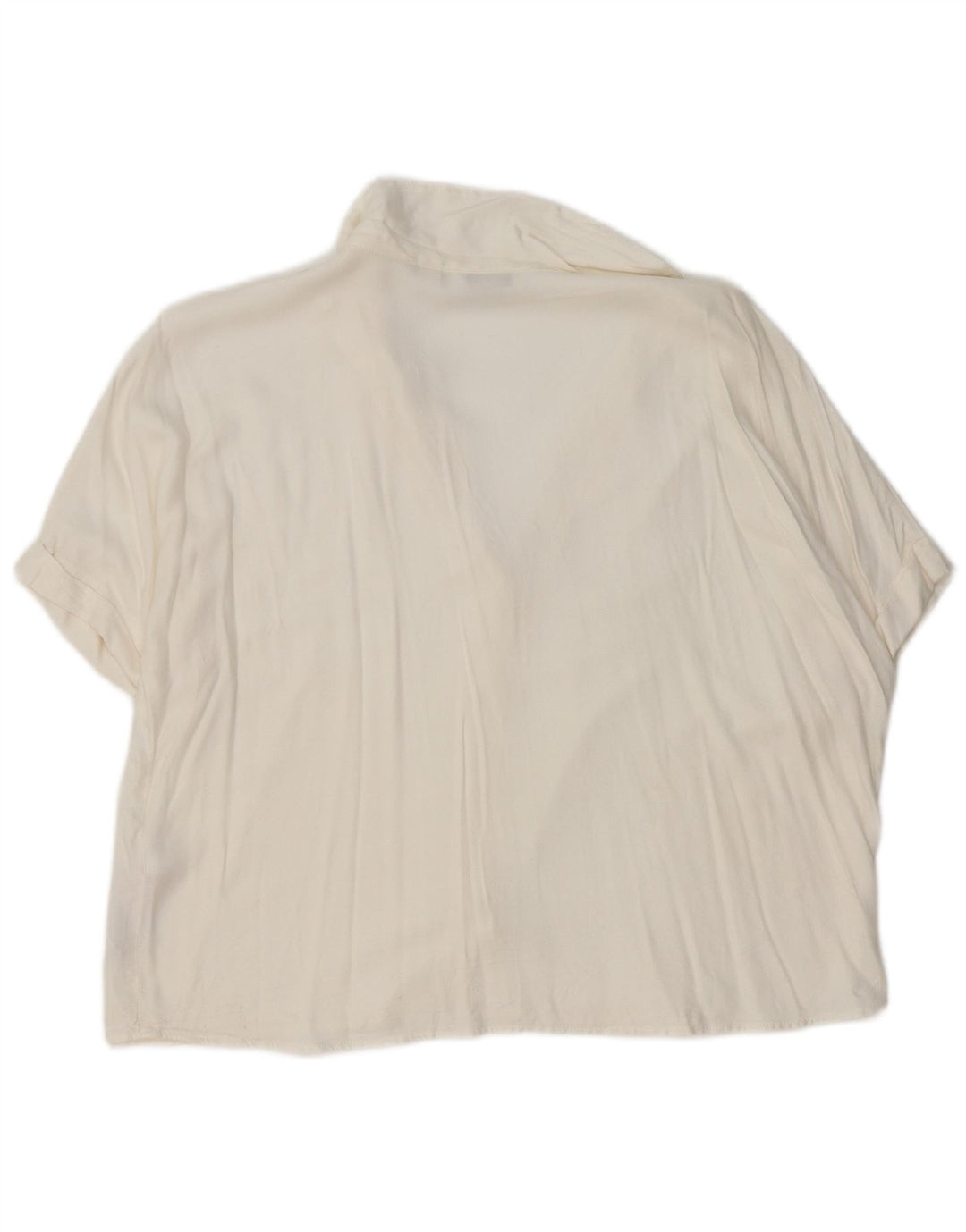 Blusa feminina de manga curta JACK WILLS Reino Unido 12 viscose branca média