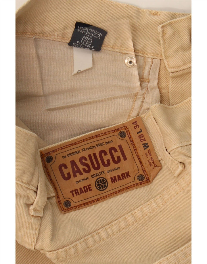 Calça jeans reta masculina CASUCCI W28 L34 algodão bege