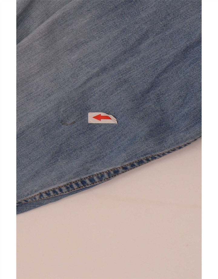 Wrangler Camisa jeans masculina casual XL algodão azul