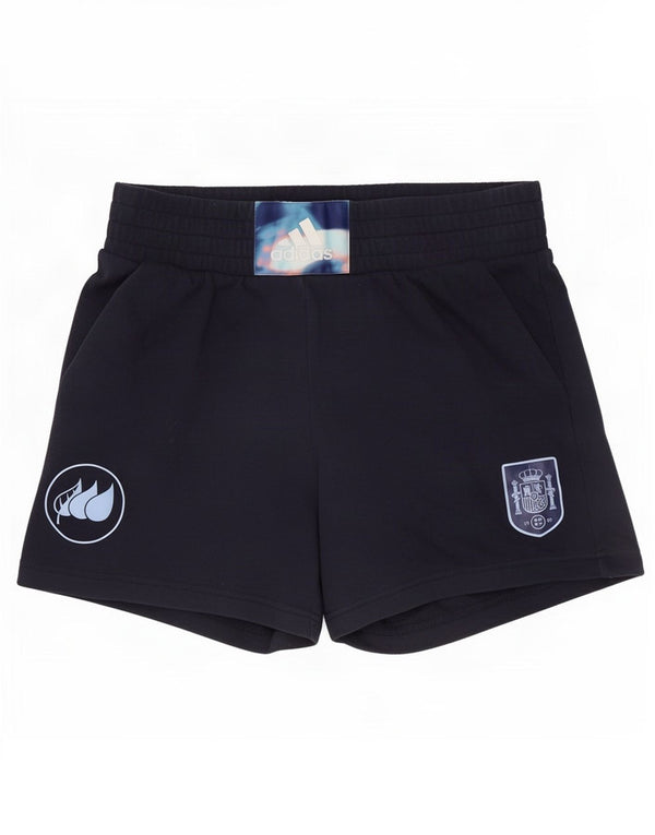 Shorts esportivos gráficos masculinos Adidas UK 8/10 pequeno algodão azul marinho