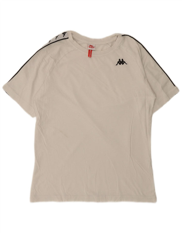 Camiseta gráfica masculina Kappa Top pequeno branco