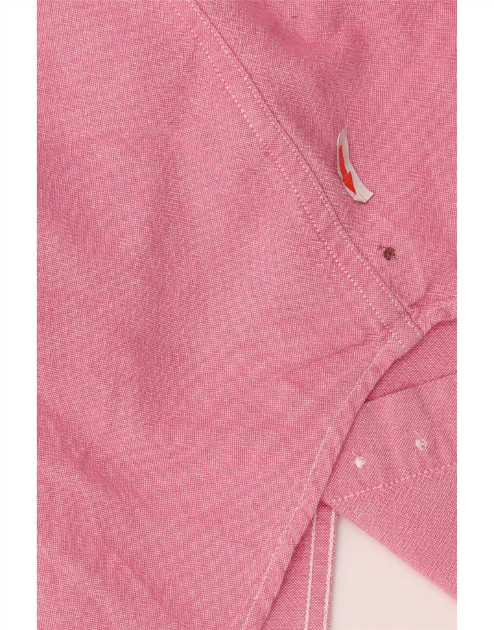 Camisa masculina Chaps pequena algodão rosa