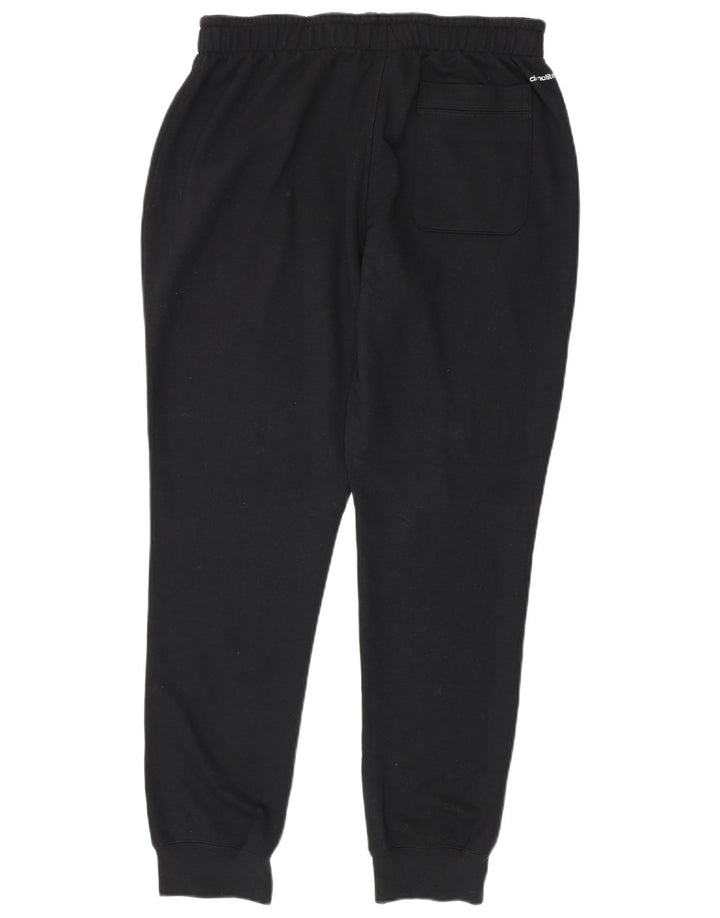 Adidas masculino climalite calças de treino joggers grande poliéster preto