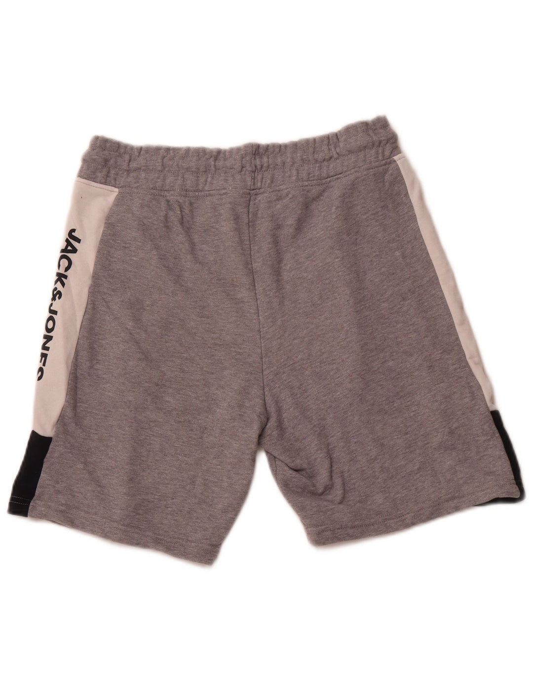 Shorts esportivos masculinos JACK & JONES pequeno cinza colorblock algodão