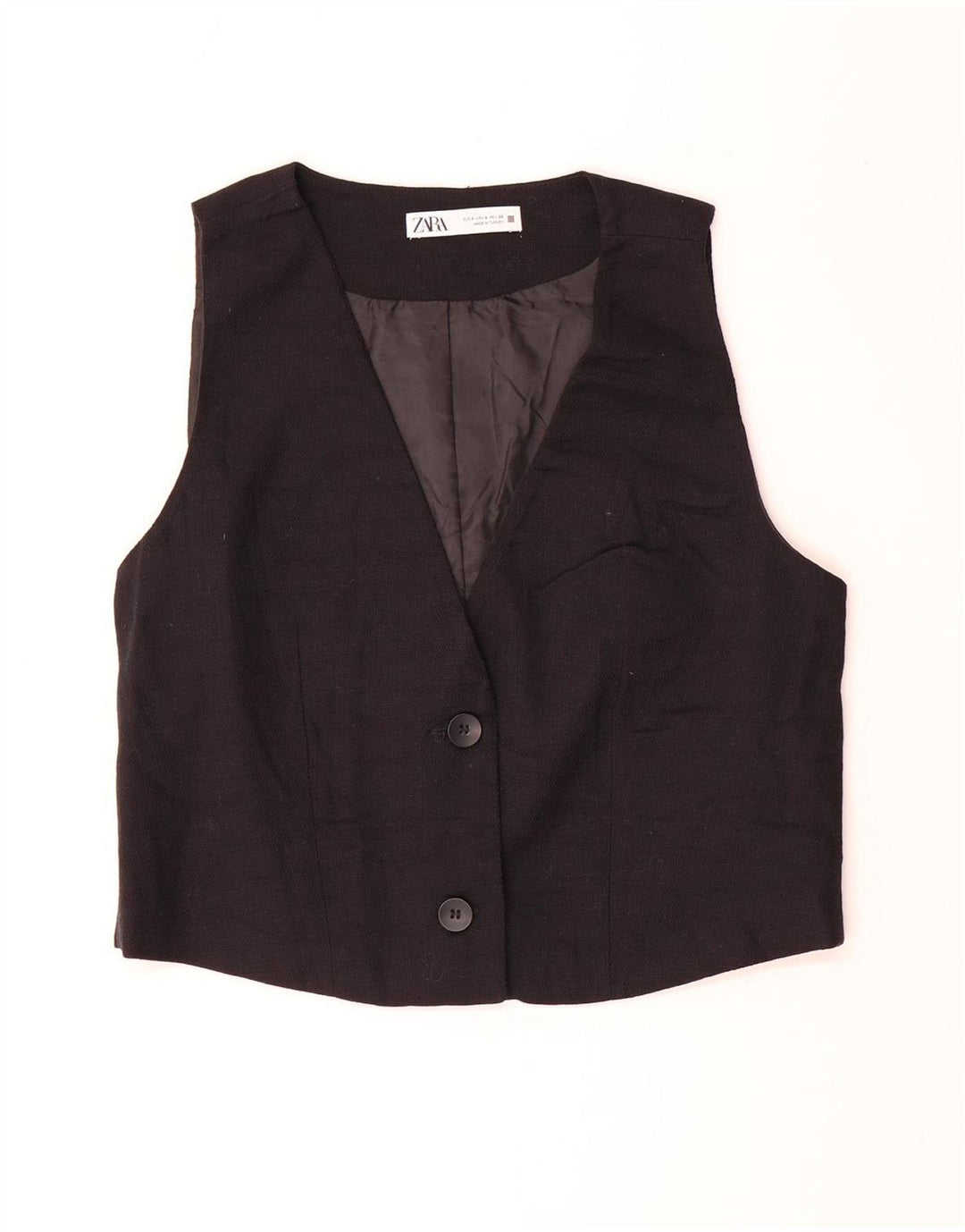 Colete feminino Zara UK 10 pequeno preto
