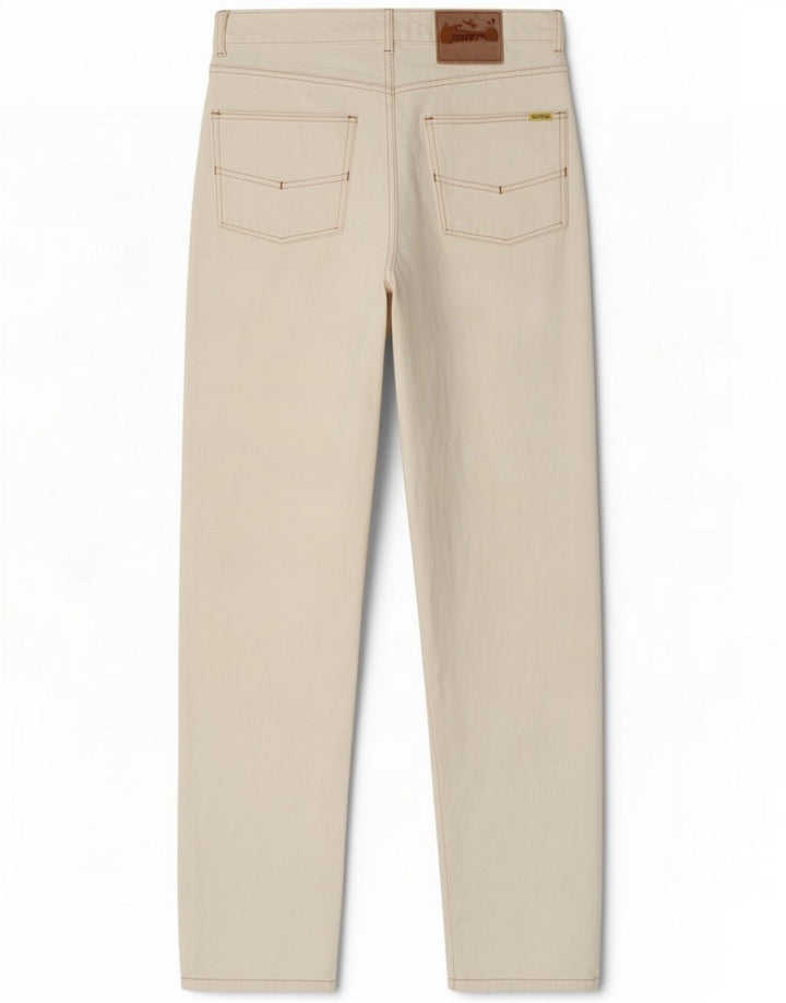 Genesis Mens Straight Jeans W30 L30 Off White