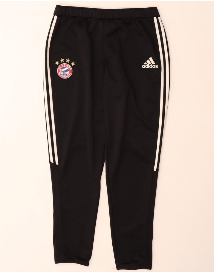 ADIDAS Mens FC Bayern Munchen Calças de treino Médio Preto Poliéster