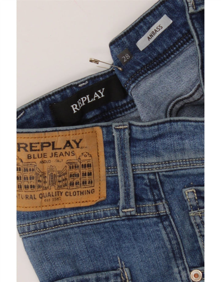 REPLAY Jeans feminino Anbass skinny W28 L32 azul