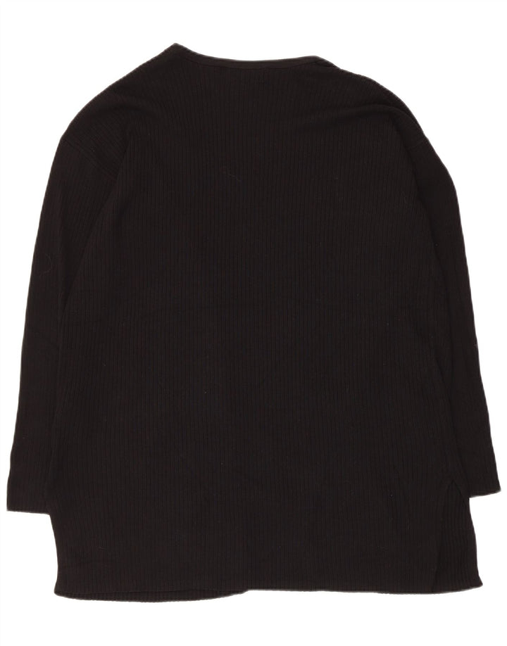 Suéter cardigã aberto feminino Marks & Spencer Reino Unido 14 viscose preta média