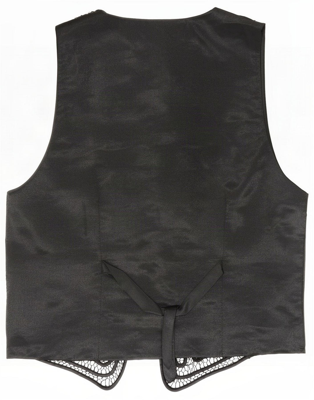 Colete feminino vintage com padrão abstrato Reino Unido 12 preto médio