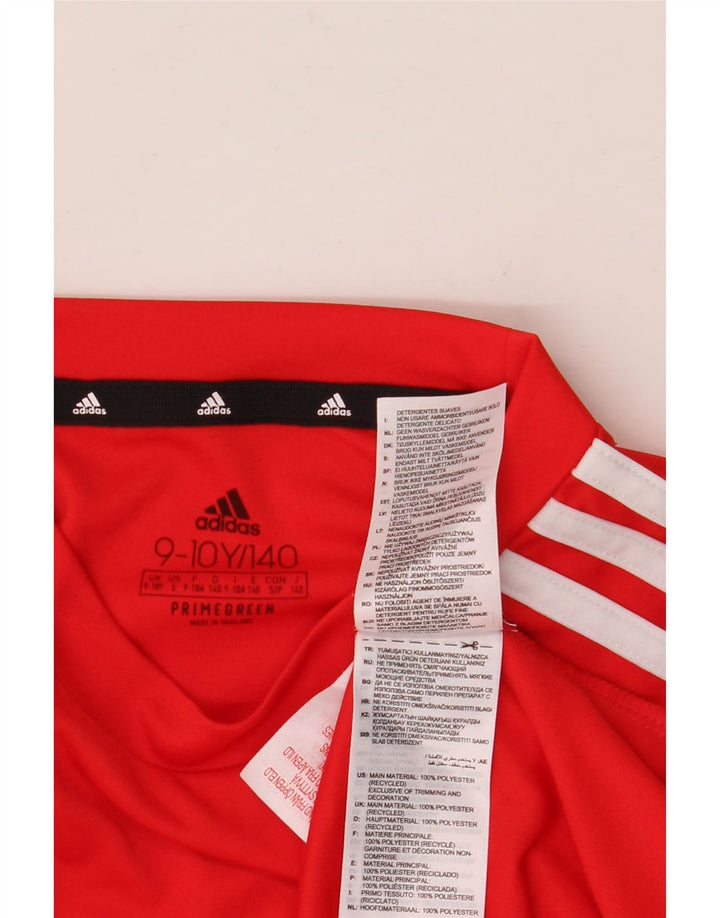 Camiseta Adidas Boys Aeroready Top 9-10 Anos Poliéster Vermelho