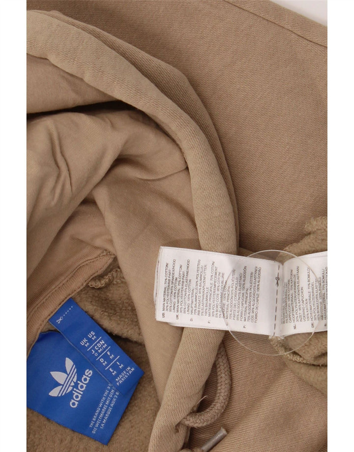 Adidas masculino gráfico moletom com capuz médio algodão bege
