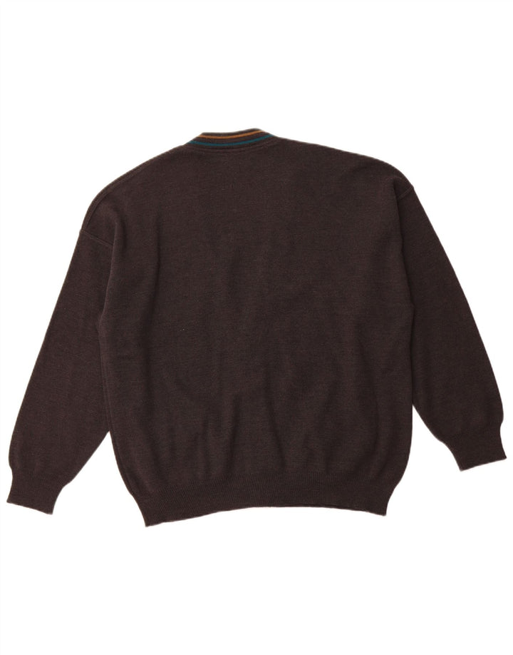 Suéter cardigã masculino IL GRANCHIO grande lã cinza