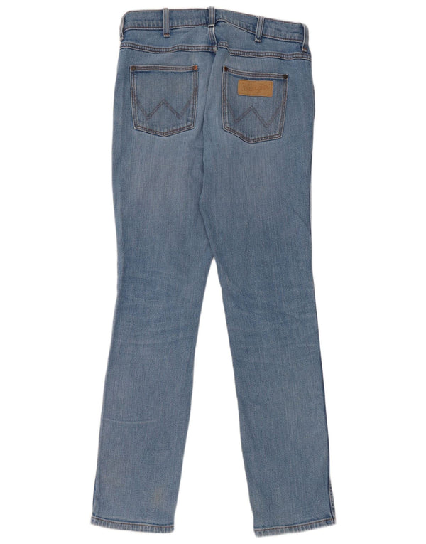Wrangler Mens Greensboro Straight Jeans W13 L32 Azul Algodão