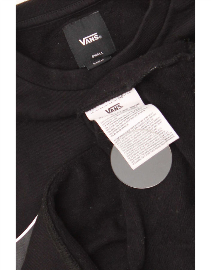 Vans Boys Graphic Moletom Jumper 8-9 Anos Pequeno Algodão Preto
