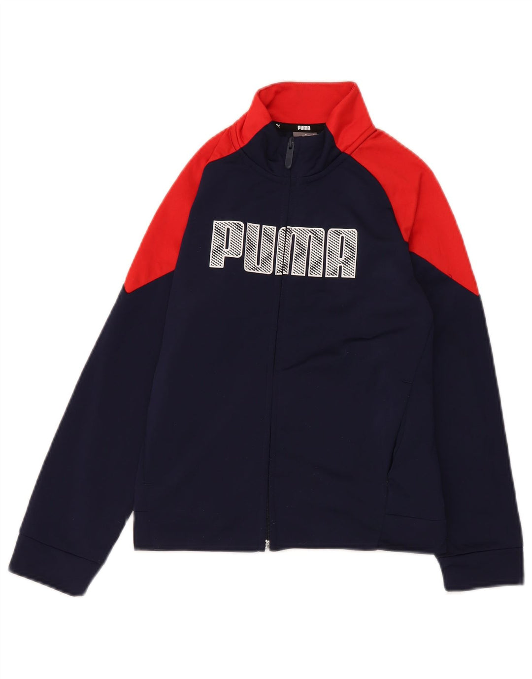 Jaqueta Puma Boys Graphic Tracksuit Top 9-10 Anos Azul Marinho Colorblock