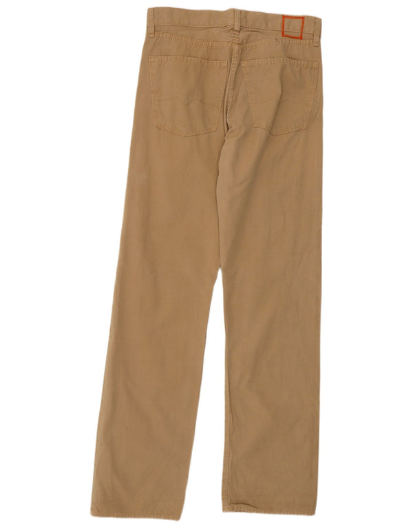 Calça casual reta masculina Hugo Boss W31 L34 algodão bege