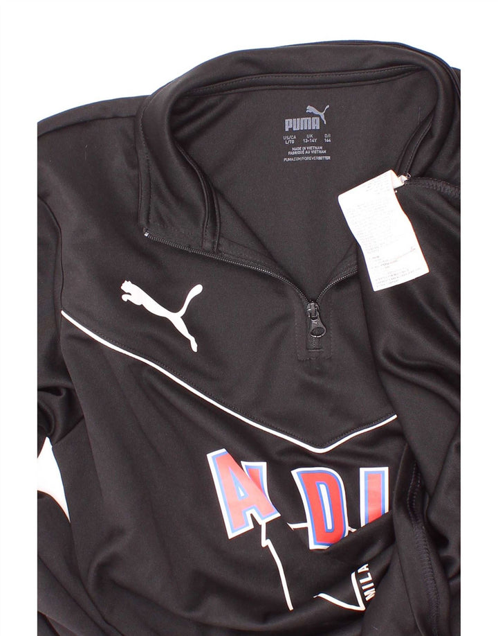 Puma Boys Scuola Calcio Graphic Pullover Treino Top 13-14 Anos Preto