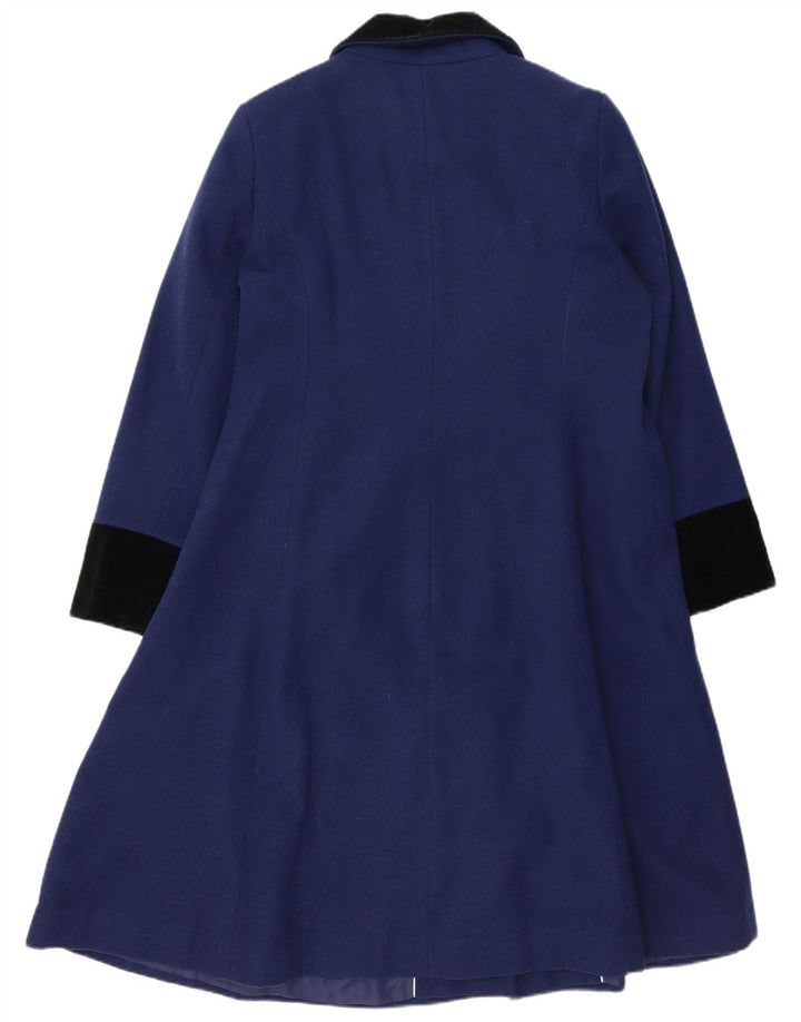 Casaco feminino Monsoon com peito duplo Reino Unido 16 grande lã azul