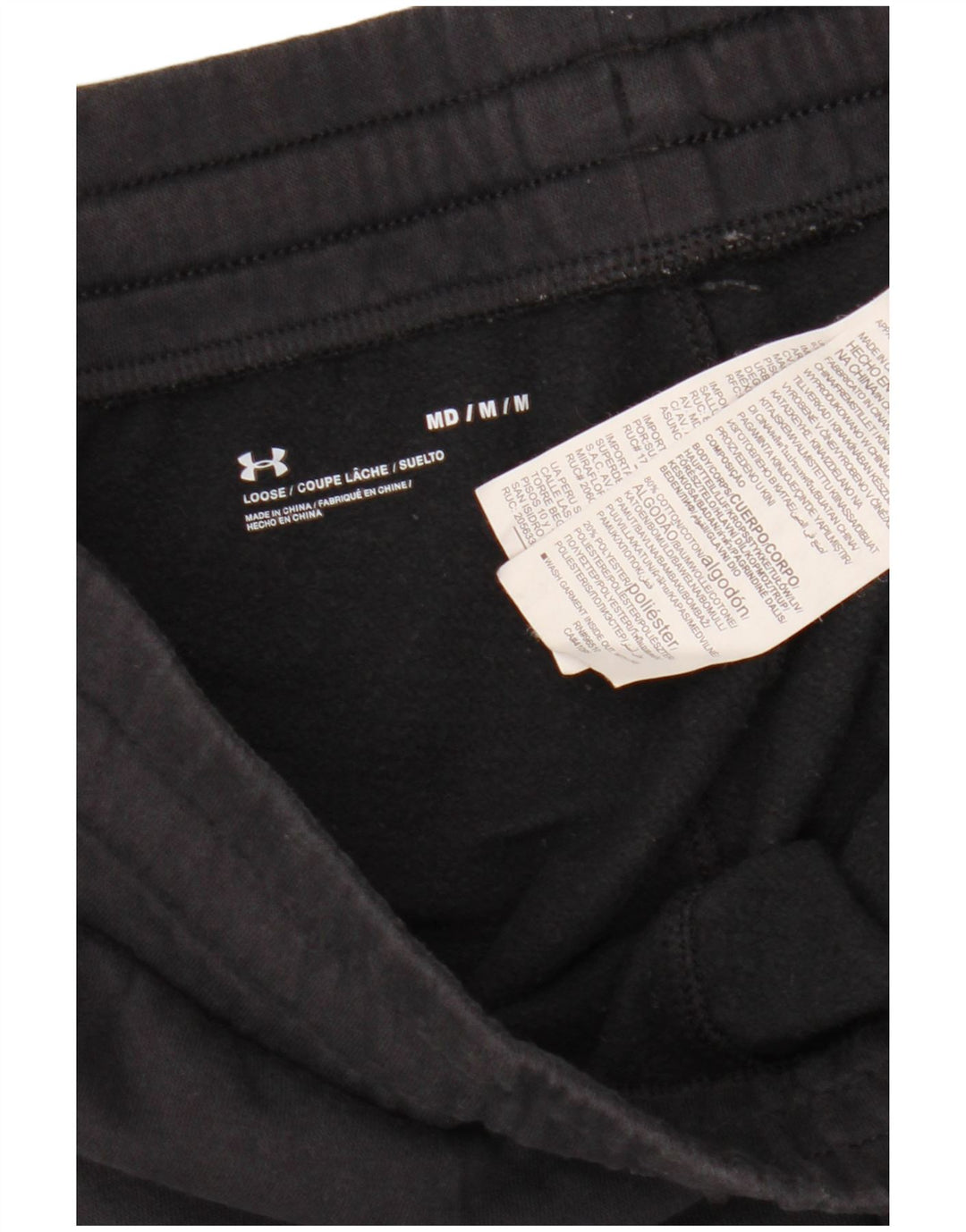 Calça de treino feminina UNDER ARMOUR de algodão azul marinho médio