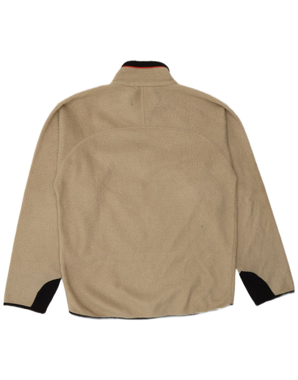 Fila Mens Fleece Jacket UK 40 Grande Poliéster Colourblock Bege