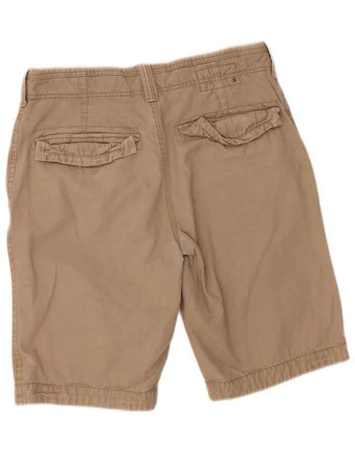 Shorts casuais masculinos Fat Face médio W32 algodão bege
