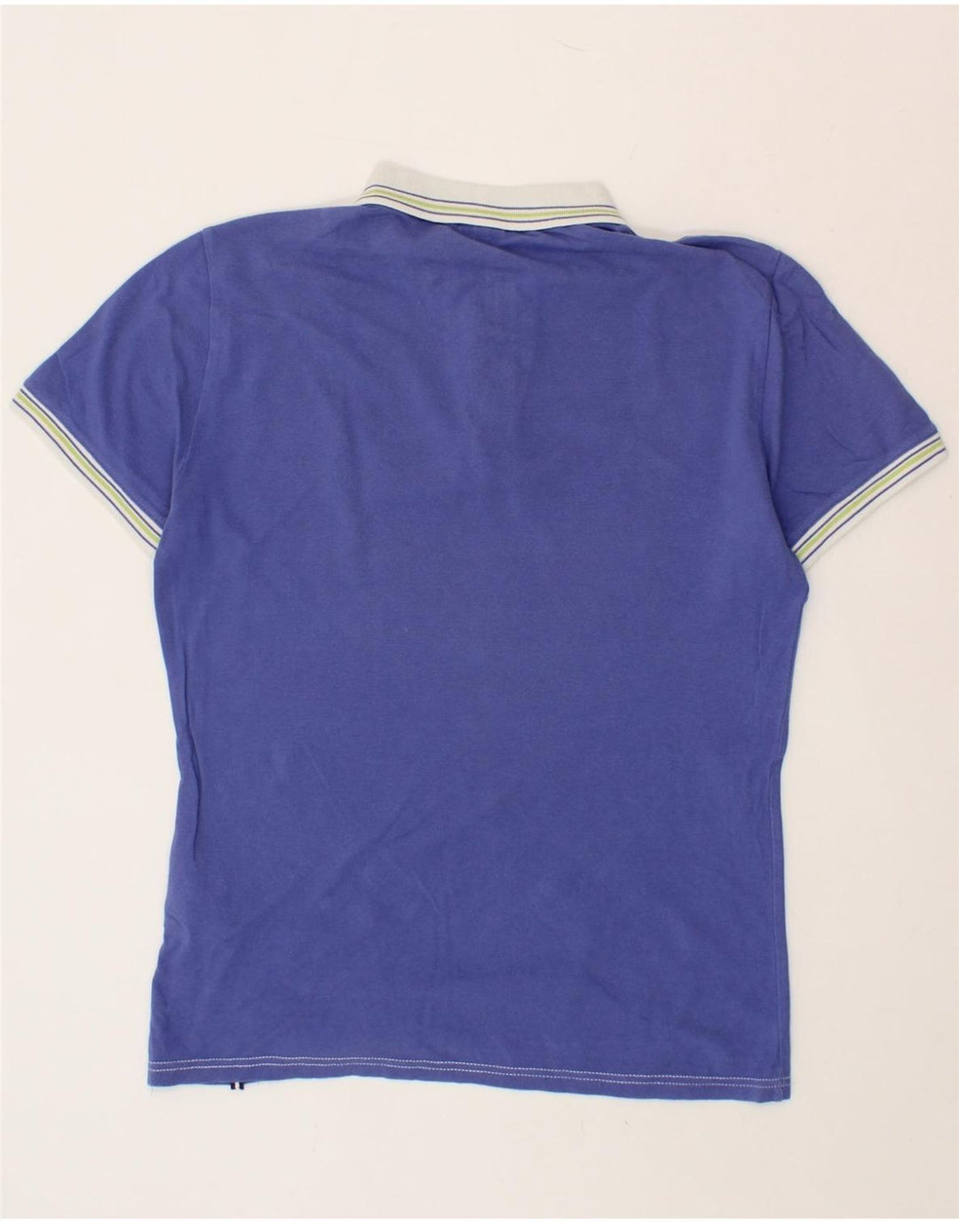 TRUSSARDI Mens Polo Shirt Large Blue Cotton Vintage Trussardi and Second-Hand Trussardi from Messina Hembry 