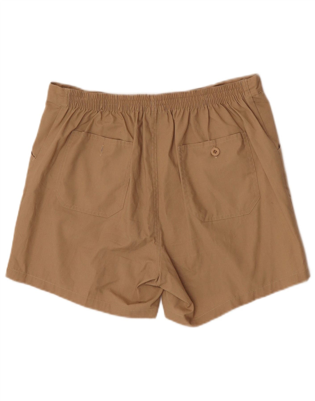 Leader Mens Casual Shorts W32 Poliéster Bege Médio